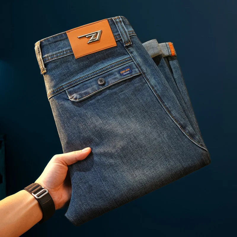 2025 herfst herenjeans rechte buis losse zakelijke trend mode casual mode broek