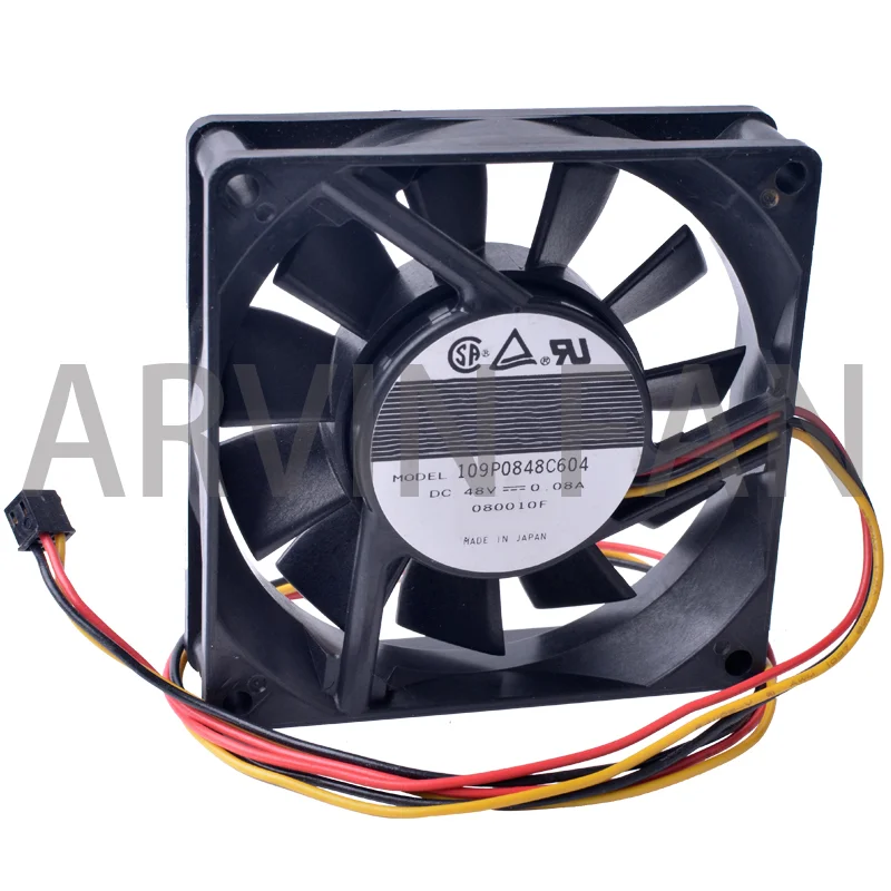 

Original COOLING REVOLUTION 8020 48V 0.08A 109P0848C604 Double Ball 8CM Silent Cooling Fan