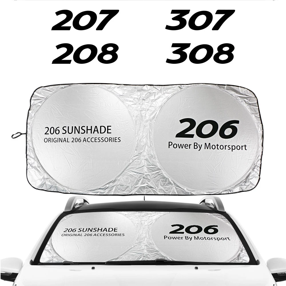 For Peugeot 307 308 206 208 rcz Rifter 207 107 108 Anti-UV Accessories Car Sun Visor Front Windshield Car Windshield Sunshade