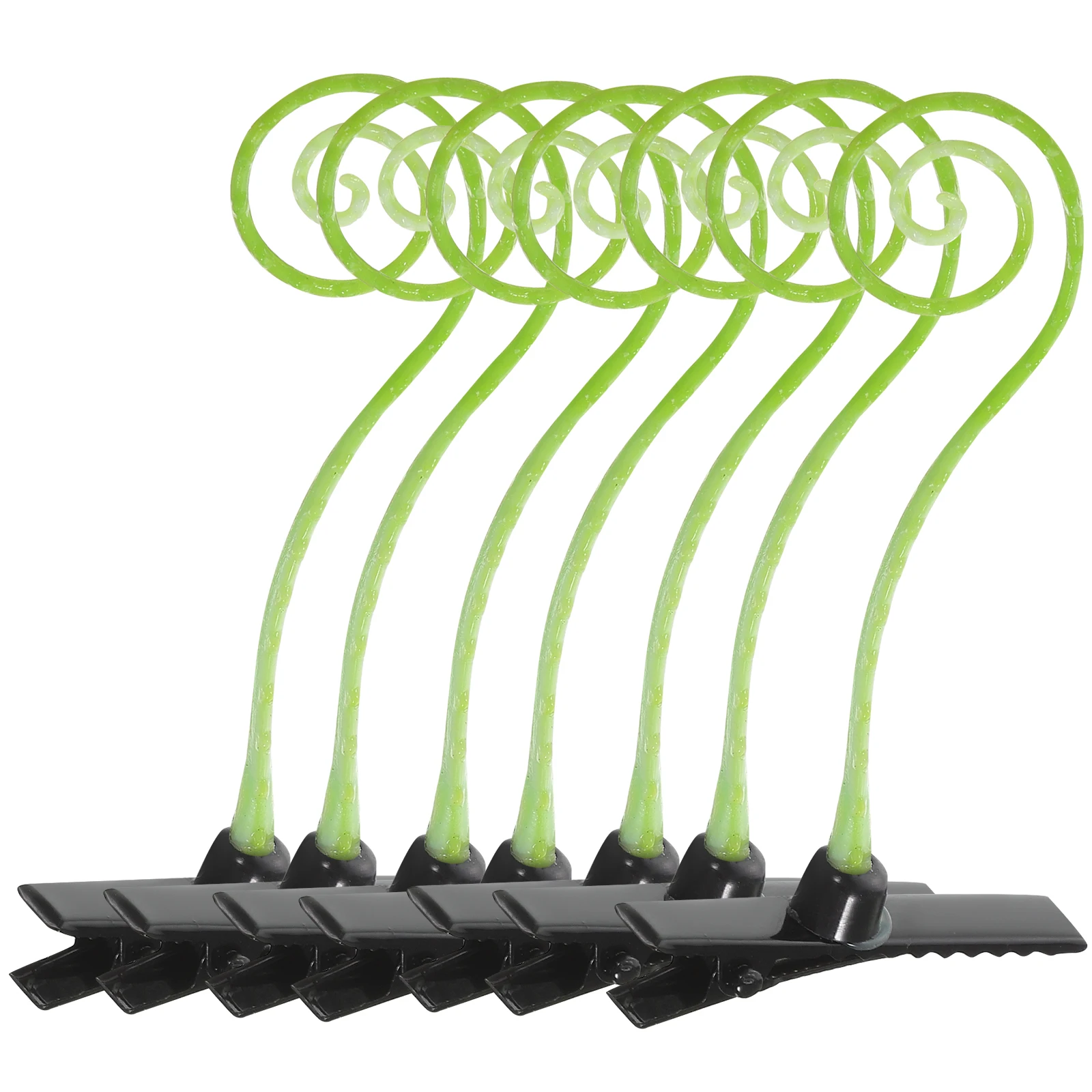 

50 Pcs Curly Grass Hair Clips Girls Accessories Mini Plastic Barrettes Decorative Hairpins Child Fun Sprout Plant Style Hair