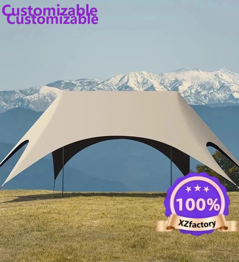 Factory Direct 2026 Top ZML tenda a baldacchino tavoli e sedie da esterno campeggio set da sei pezzi nuovo parasole gratuito ten