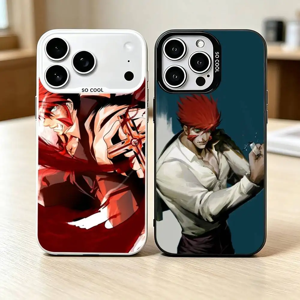 Чехол для телефона Kekkai Sensen K-Klaus V Reinherz для iPhone 17, 16, 15, 14, 13, 12, 11 Plus, Pro Max, XS, цветной, серебристо-черный