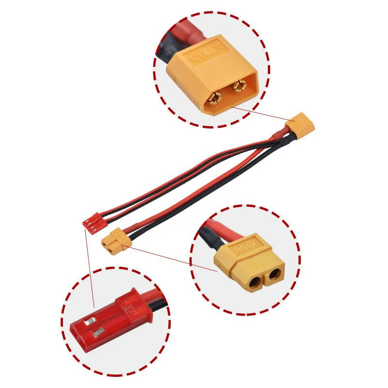 XT60 Connector Female To T-Head Male Parallel JST Wire