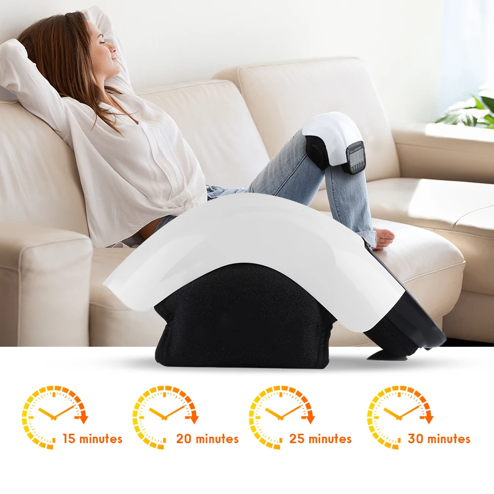 

Electric Heating Knee Massager - Air Pressure + Vibration + 20 Infrared Light Beads, 3 Temp Levels LCD for Joint Fatigue Relief
