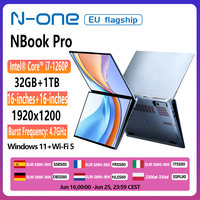 N-one NBook Pro 16 inch+16 inch Dual Screen Laptop Intel Core i7-1260P(12C/16T Up to 4.7GHz) 32GB DDR4 1TB SSD 1920x1200 Laptop