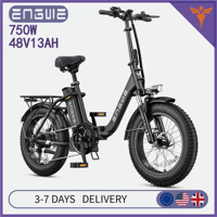 ENGWE L20 2.0 Electric Bicycle 750W City Folding 52V 13Ah Electric Hybrid Bike for Adult 20inch Fat Tires E-bike