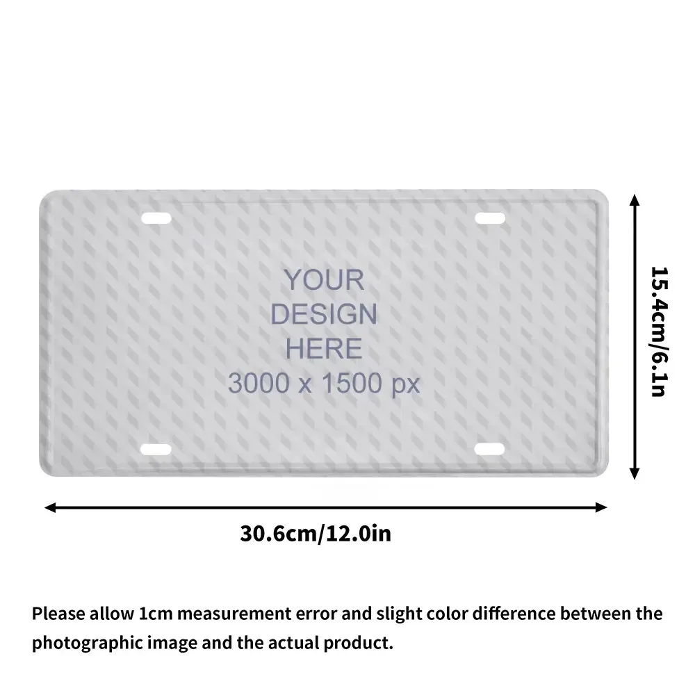 2D Flat, Large Heavy-Duty American Flag License Plate Suitable for Cars, Trucks, SUVs - Western Cowboy Easy Install