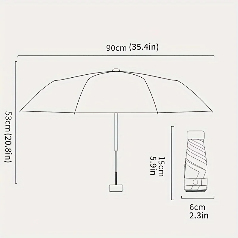 Mini Sun Umbrella, Protective and UV Resistant, Rain or Shine Mini Umbrella Sun Umbrella