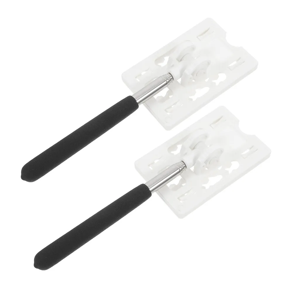 

2Pcs Telescopic Parking Rod Retractable Card Holder Vehicle Contactless Payment Swiping Stick for Mall Parking Access Tool