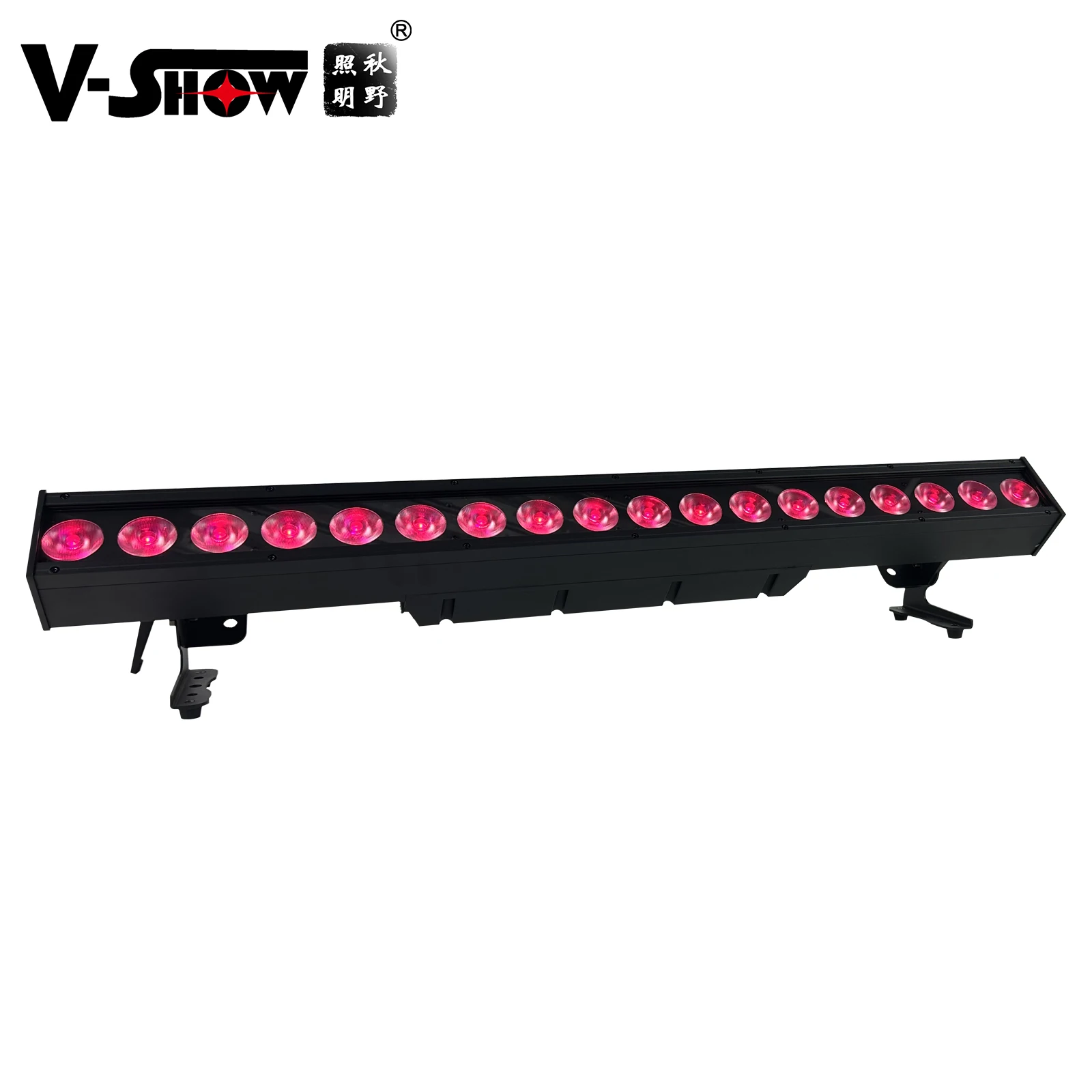 VSHOW 1pc IP65 Outdoor Waterproof Led Bar Light 18pcs 20w RGBWA+UV 6in1 Pixel Wash Lighting Led Dmx DJ Disco Stag Strip Light