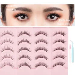 5 Pairs False Eyelashes Cosplay Lashes Manga Eyelashes Soft And Natural Cosmetics Eyelashes Thick Long Daily Fake Lashes Makeup