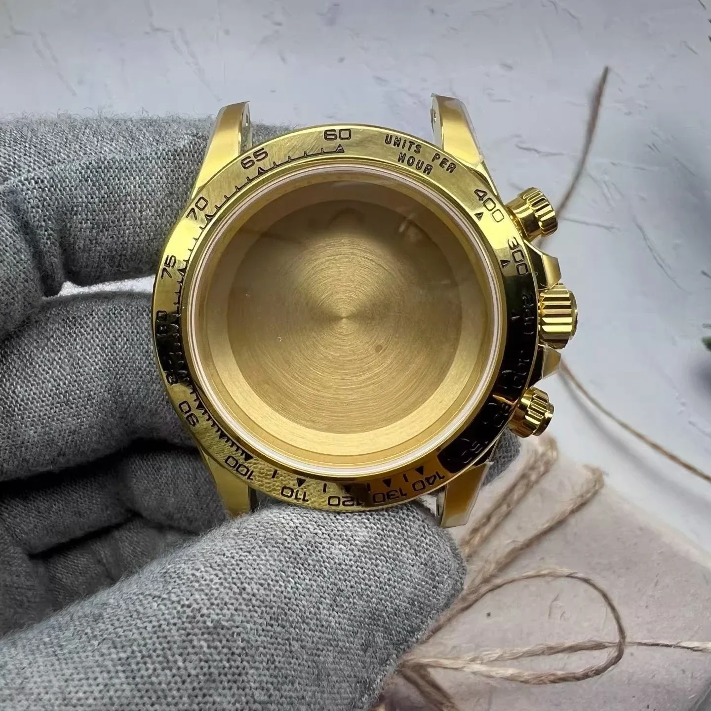 RC Factory Weighted Watch Case Compatible FOR Dtona126508 Gold Edition Fits 4130/4131 Movement