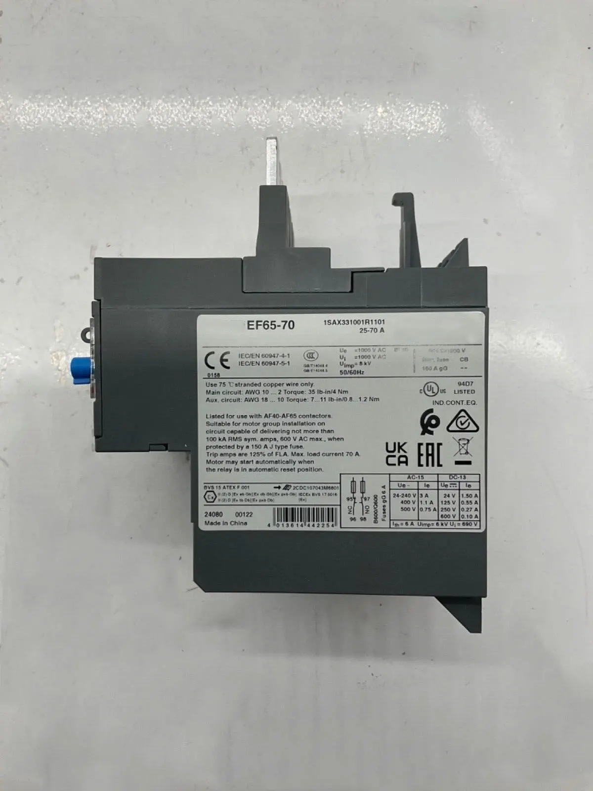 Brand New original EF65-70 Electronic Overload Relay Fast Shipping One-year warranty