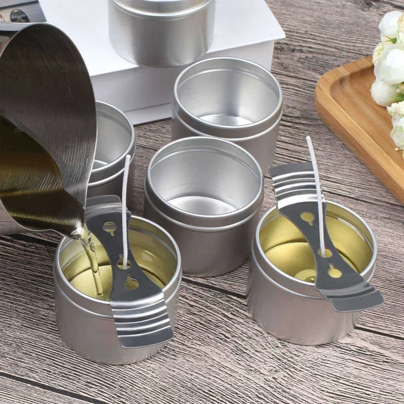 Lata de vela de 72 piezas, 4 Oz, contenedores para fabricación de velas DIY, contenedor de velas, herramientas para hacer velas hechas a mano