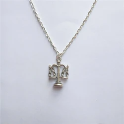 Scales Necklace, Scales Charm, Scales of Justice Pendant, Libra Necklace, Constellation Necklace