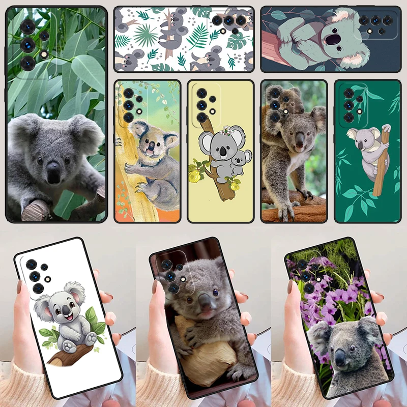 Cartoon Koala Bear For Samsung Galaxy A52 A72 A73 A20e A21S A50 A70 A11 A12 A42 A31 A40 A51 A71 A32 A80 A91 Phone Case Cover