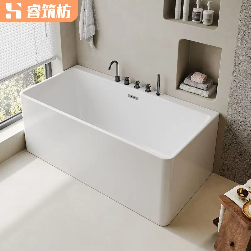 Acrylic bathtub independent bed and breakfast small apartment seamless integrated deep bubble bathtub