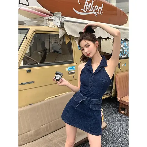 6 best sales डेनिम मिनी ड्रेस - №2