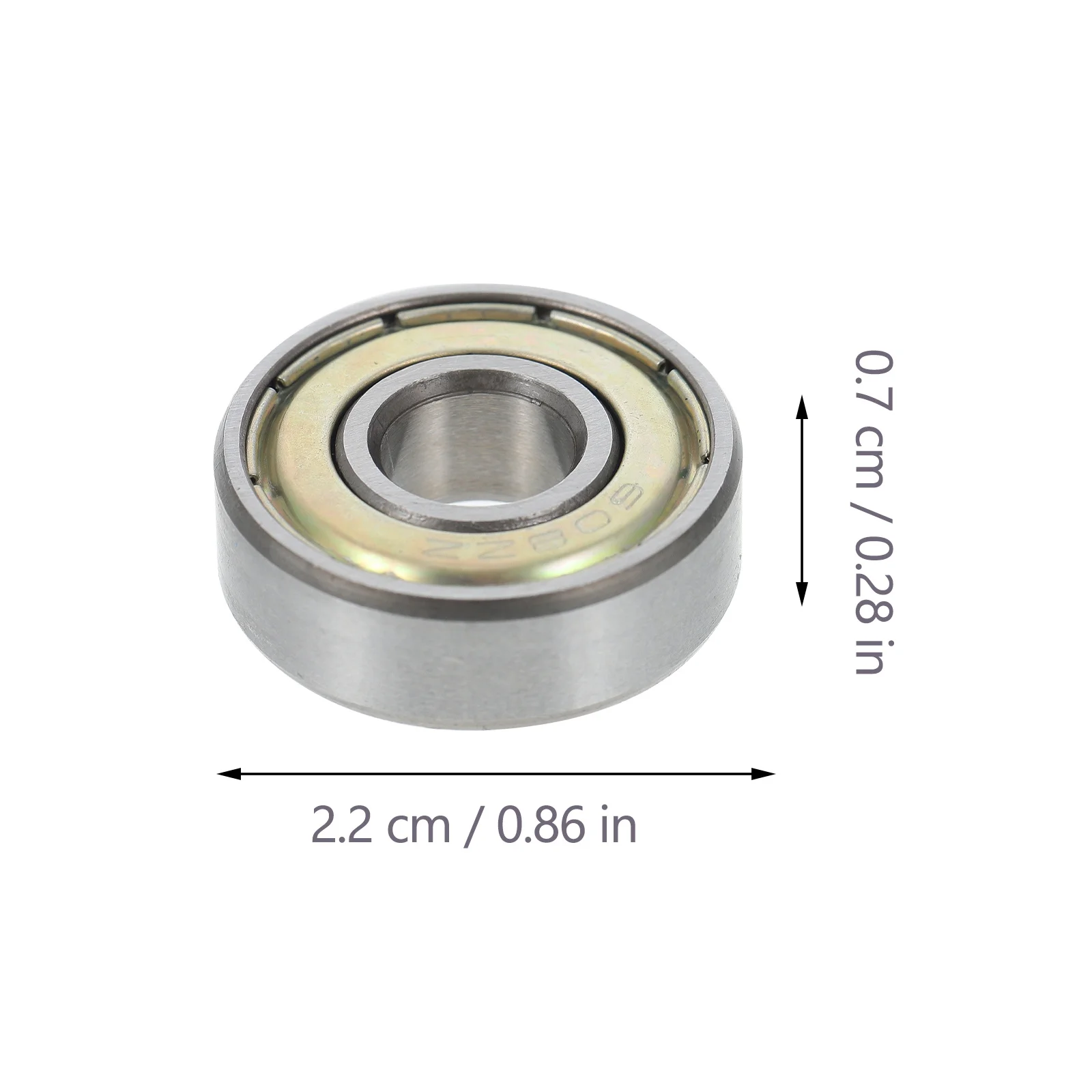 10Pcs 608zz Carbon Steel Bearings Smooth Rotation Skateboard Skate Roller Skating Wheel Bearings Skateboard Bearing