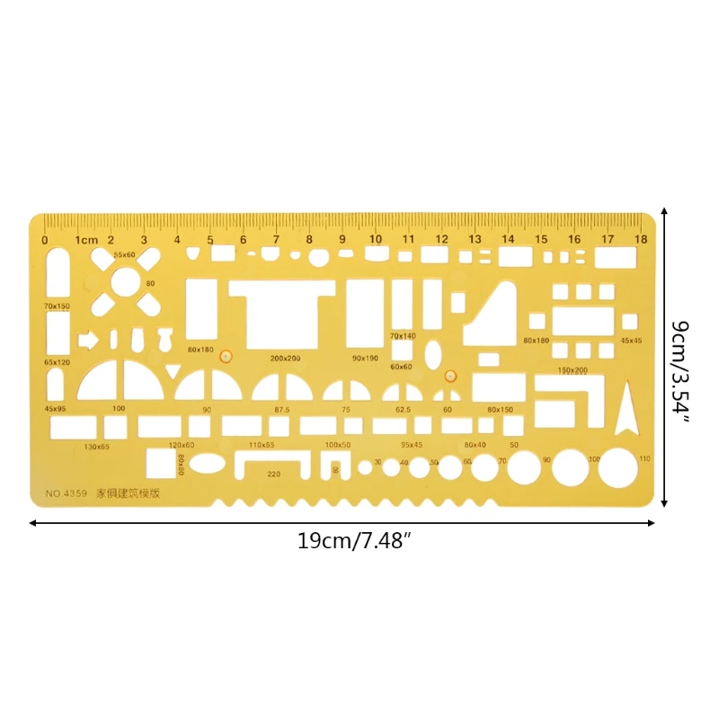 Furniture House Architecture Drainage Drawing Template Ruler Measuring Tool New
