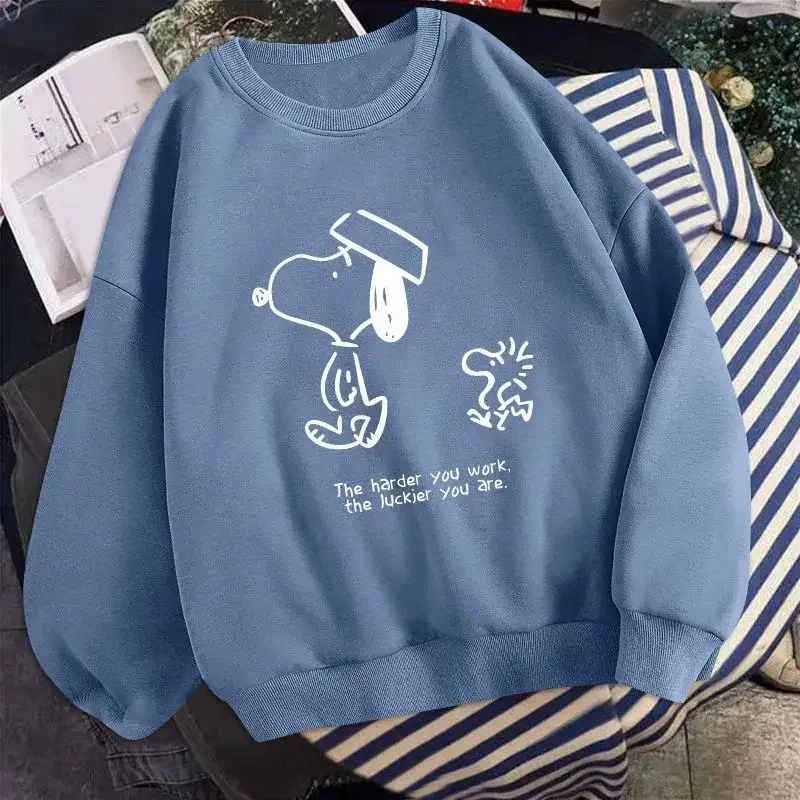 القطن طاقم الرقبة طالب أعلى فتاة الصبي سترة سترة فضفاضة الربيع والخريف جديد قميص سنوبي الأزياء