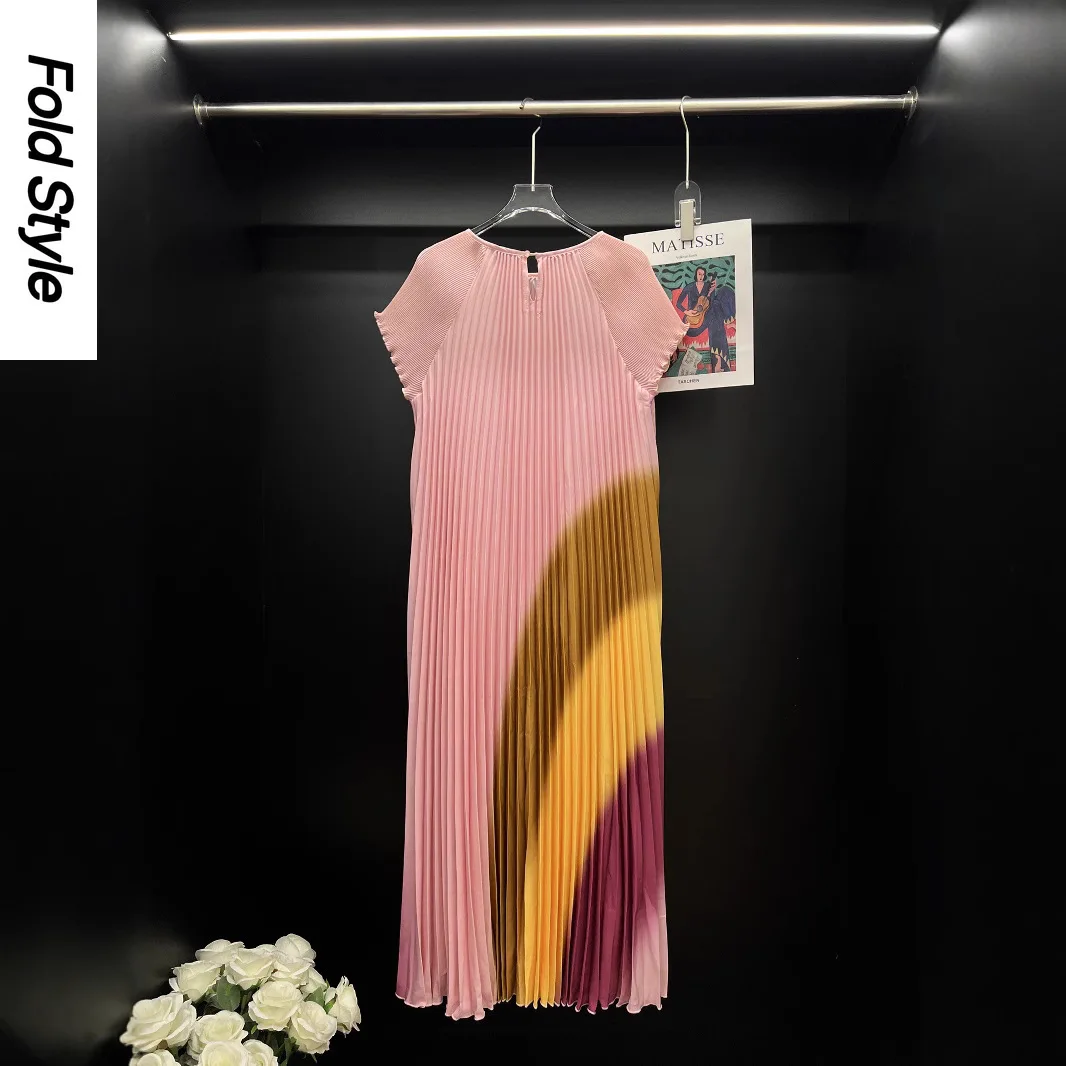 

Miyake Fold 2025 New High-end Design Sense Fashion Versatile Dignified Generous Elegant Gentle Temperament Dress