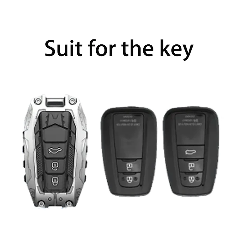 2024 New Armor for Toyota Prius Camry Corolla C-HR CHR RAV4 Prado 2 3 Button Remote Smart Car Key Case Cover Fob Bag Accessories