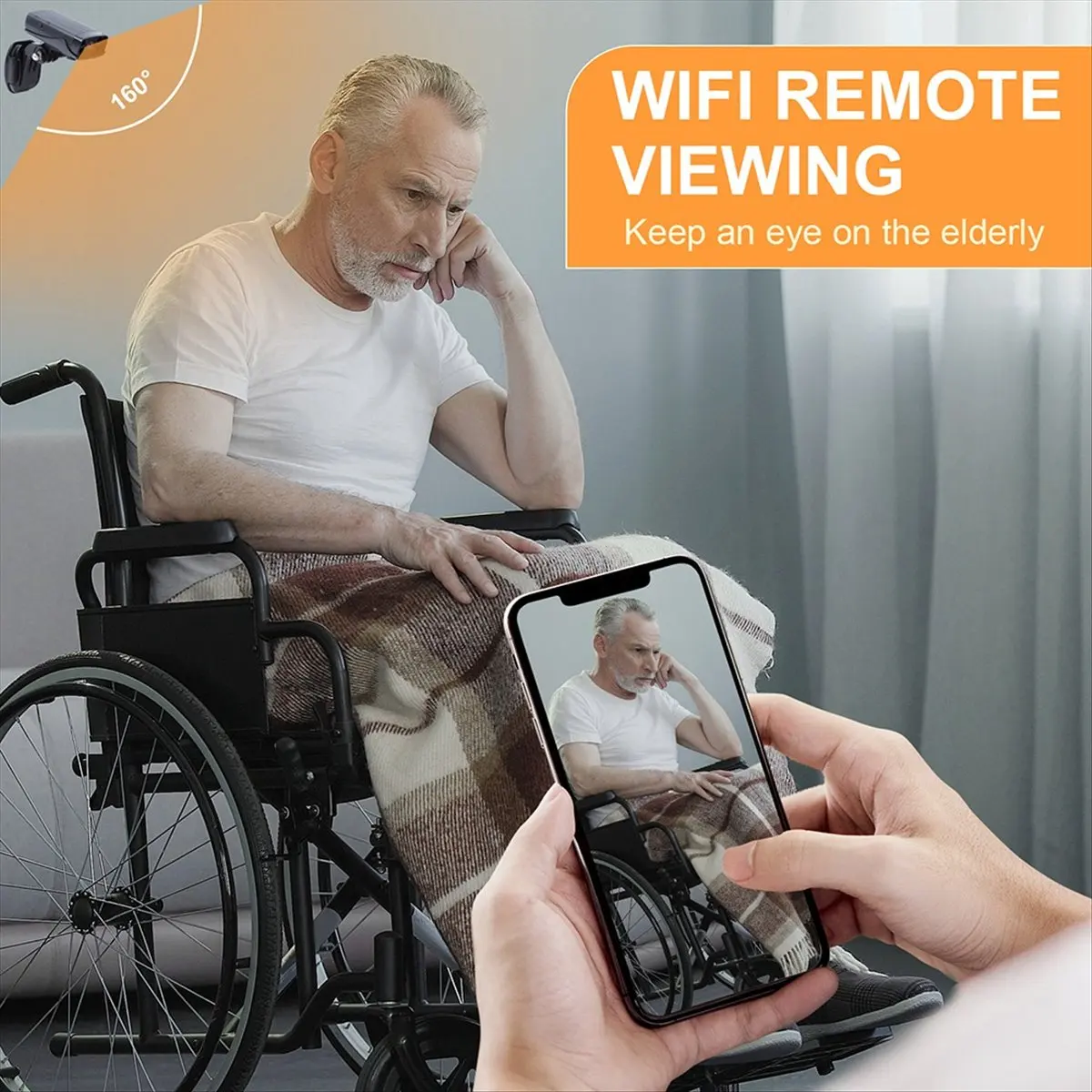 HD Wireless Camera Indoor/Outdoor Night Vision, No Drilling Required Unplugged Operation