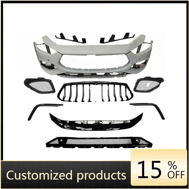 

Deren High QualityPP Material Car Bumpers Body Kits for Maserati Ghibli Upgrade Front Rear Bumper Grille Auto Parts Assembly