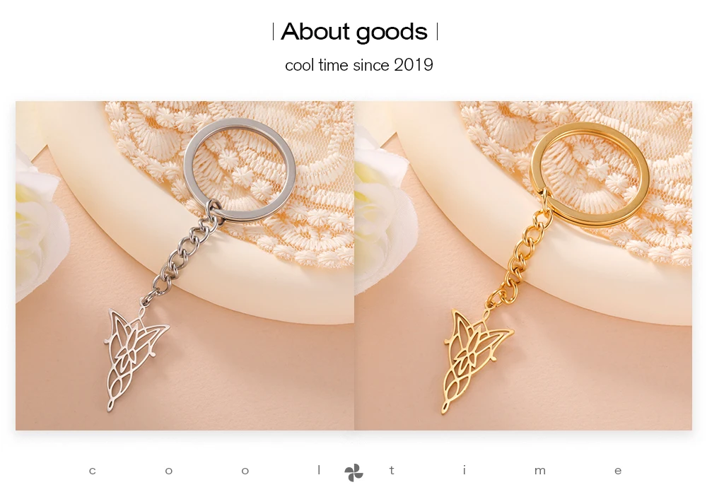 COOLTIME Elfenprinzessin-Anhänger, Schlüsselanhänger, Edelstahl, der Herr der Ringe, Elfenprinzessin, Schlüsselanhänger, Schmuck, Geburtstagsgeschenk 2026 – Detail 5