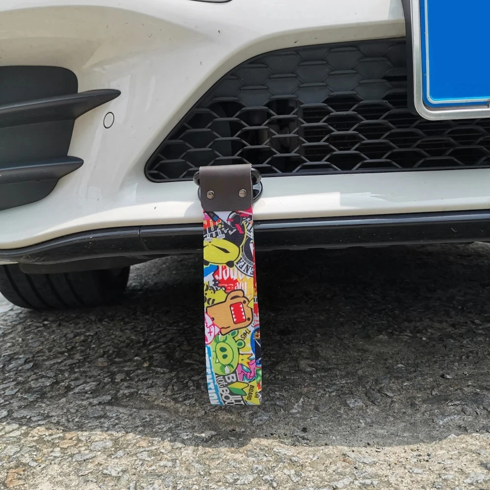 Auto Motorrad Abschleppgurt Gürtel JDM Stil Abschleppseil Band Anhänger Seile Stoßstange Universal Einfügen Abschleppgurt Anhänger Zubehör – Detail 4