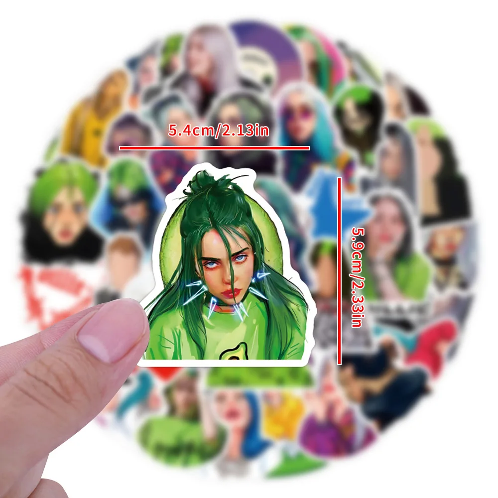 55 STKS KPOP Billie Eilish Popmuziek Groep Thema Party Scooter Bagage Water Cup Graffiti Stickers Gift