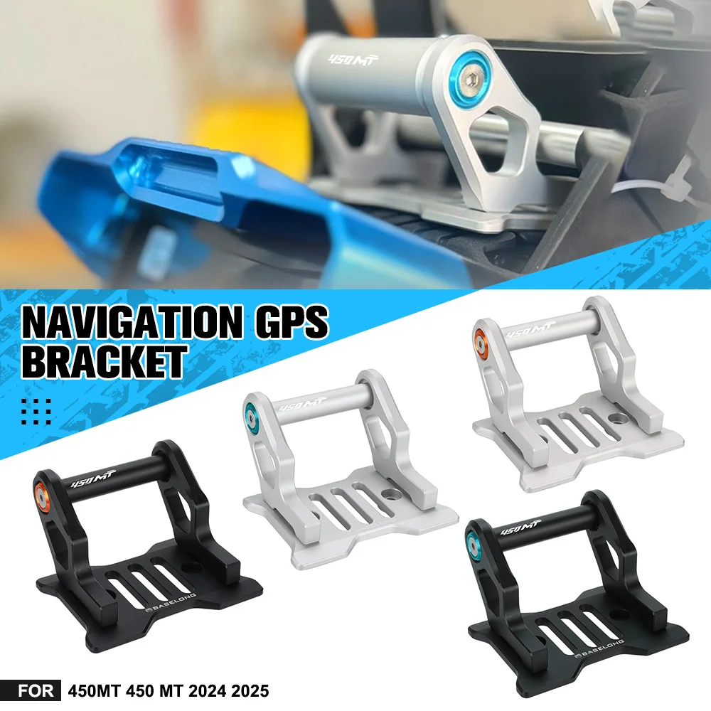 

For CFMOTO 450MT 450 MT 2024 2025 Motorcycle Accessories CNC aluminum GPS Phone Holder Stand Navigation New Extension Bracket