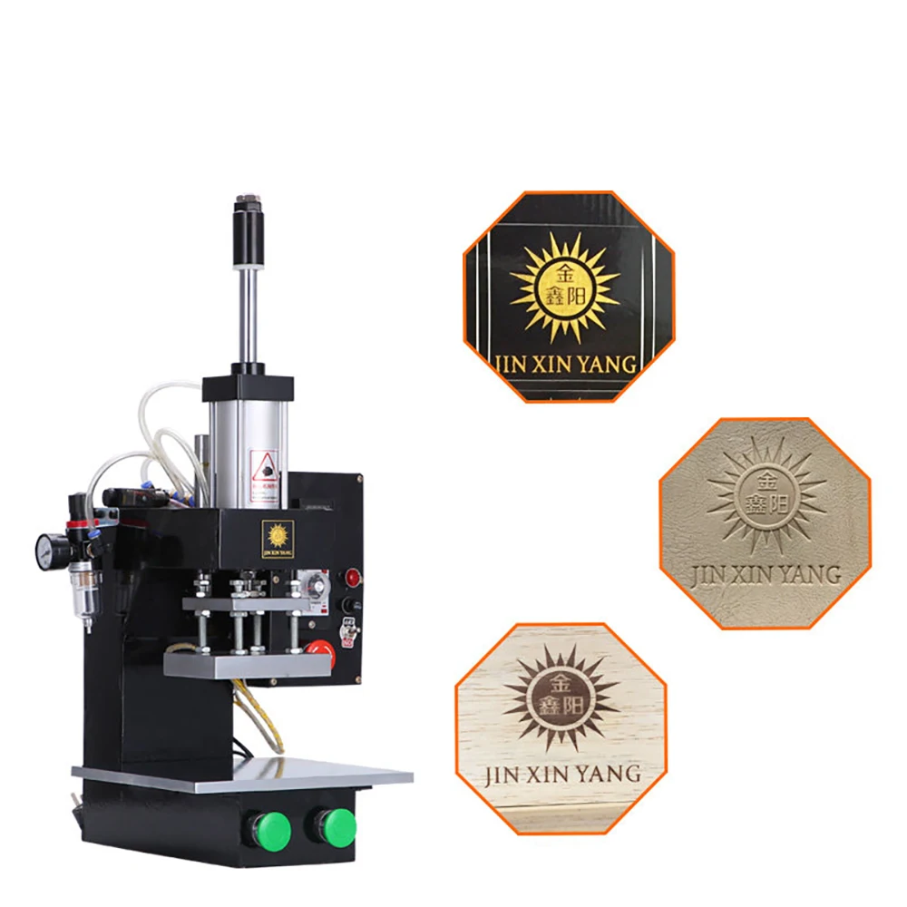 10 * 15 cm pneumatic small hot stamping machine, hot press embossing leather fully automatic imprinting machine