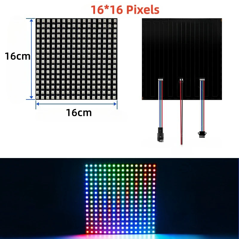 DC12V WS2815 matryca Led ekran cyfrowy elastyczny piksel LED podwójny sygnał indywidualnie adresowany w pełnym kolorze wyświetlacz