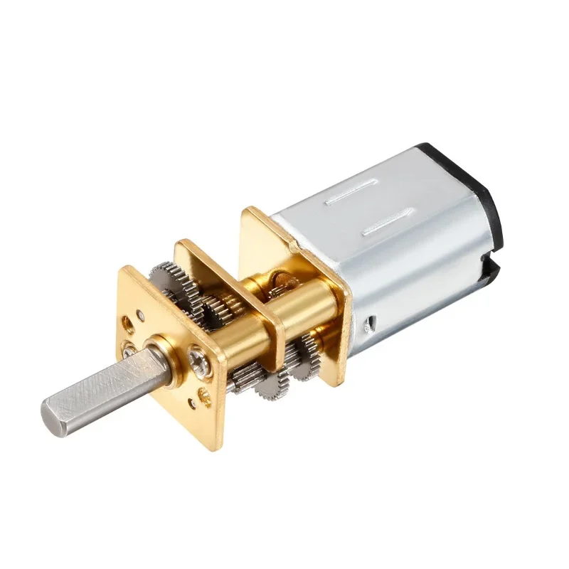1 Stück N20 Miniatur-DC-Getriebemotor, 3–6 V langsamer Drehzahlmotor für DIY-Projekte, Aluminium-Metallgetriebesatz für die Industrie
