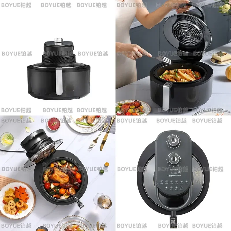 5L Large Capacity Air Fryer Electric Oven with Visual Window Non Stick Coating Household Kitchen Appliance for Healthy