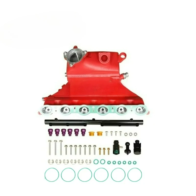 BMW M3 M4 G80 G82 S58エンジン用アルミCNCビレットレッドインテークマニホールドチャージクーラー