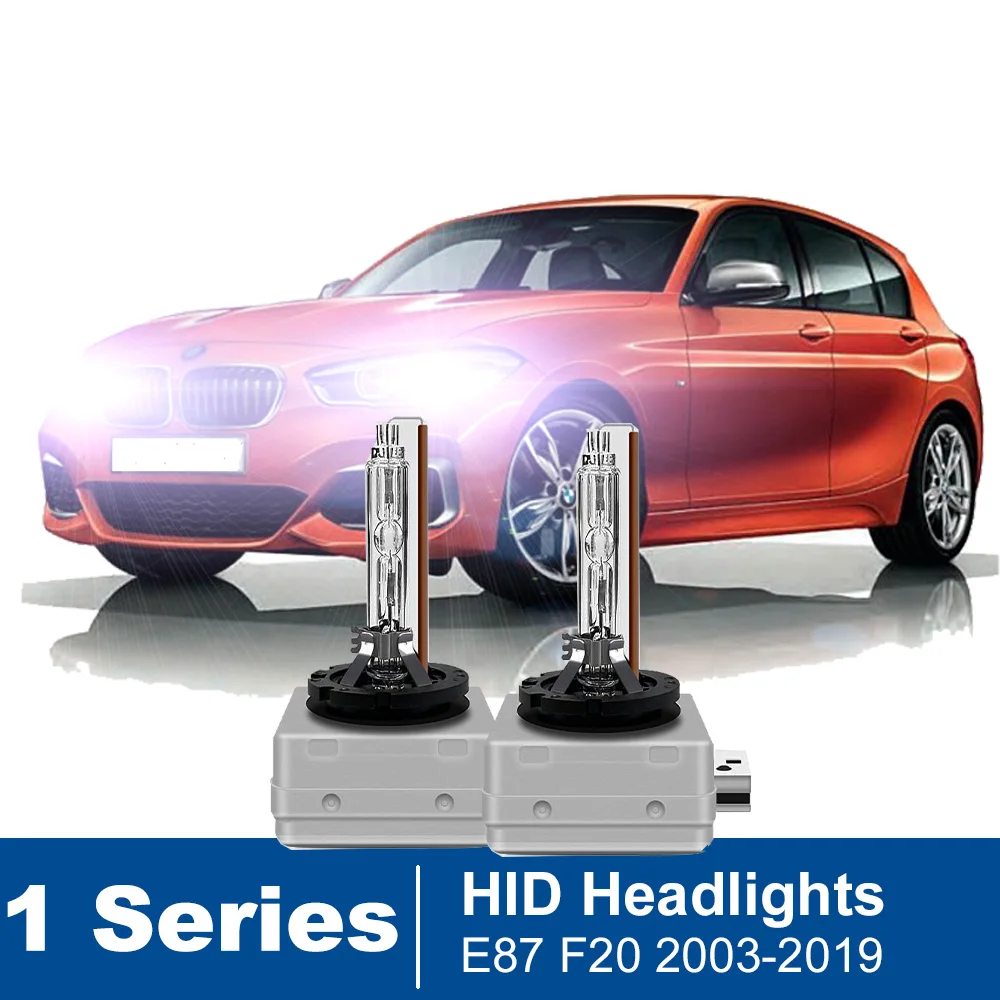 

2 шт. HID ксеноновые лампы для фар для BMW 1 серии E87 F20 2003-2019, ближний свет, 6000K ярко-белый (подходит только для оригинальных систем HID)
