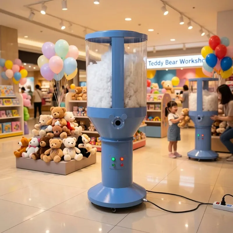 Low Noise Portable Plush Animal Stuffing Machine, Toy Filling Equipment For US Shopping Mall DIY Stores And Party Pop-Ups