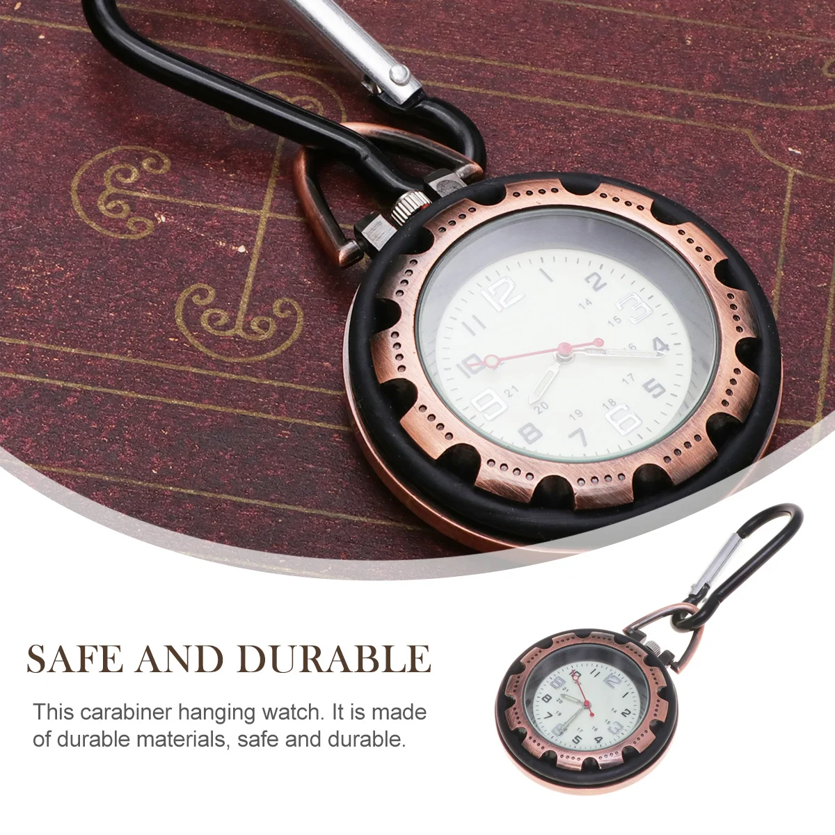 Mountaineering Clip Mini Carabiner Pocket Watch For Mountaineering Watch Hiking Backpacker Outdoor Travel Gear Glow In Dark