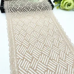 3y/lot 22.50cm Apricot Elastic Lace Fabric DIY Craft Sewing Supplies Decoration Accessories For Bikini Underware Lace Trim