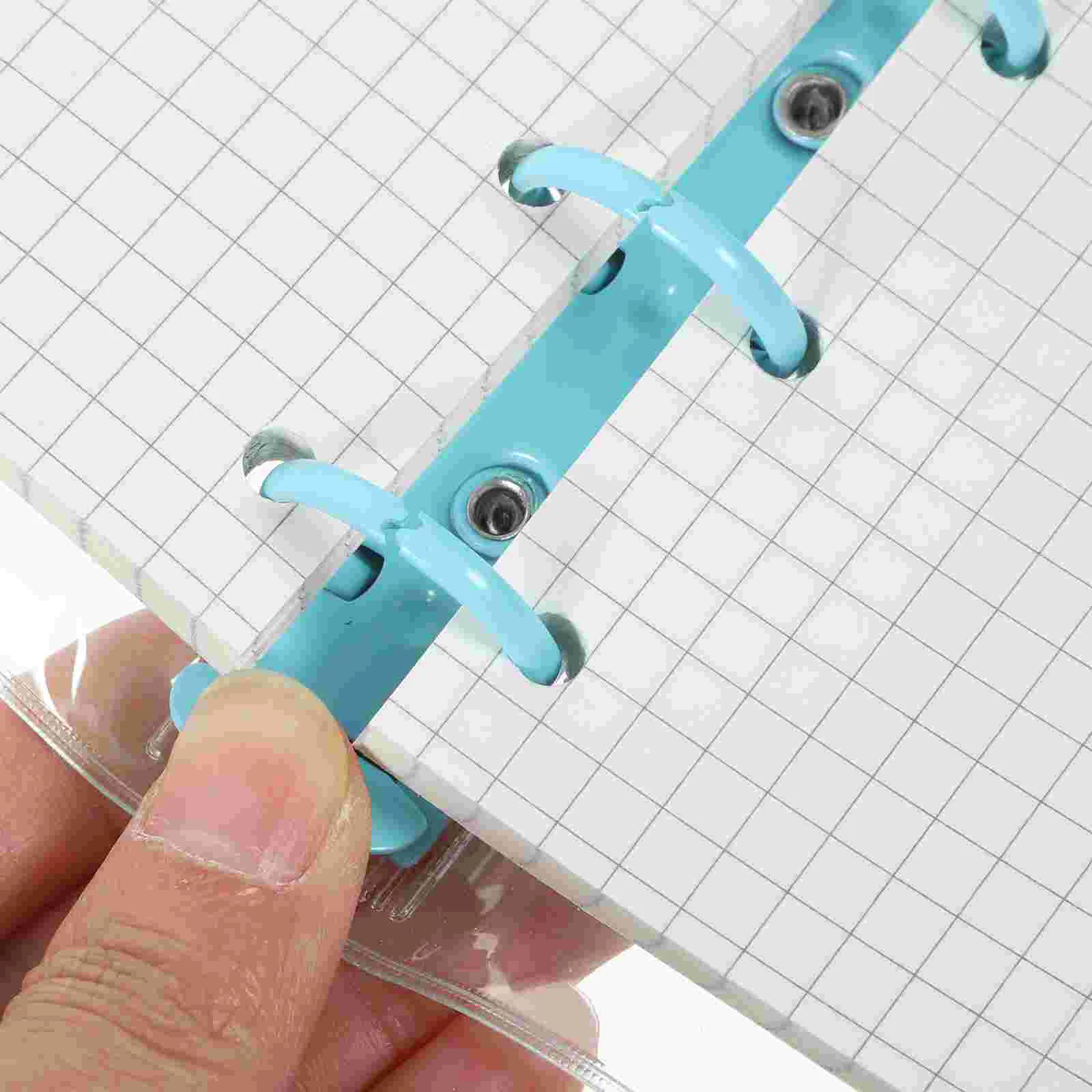 2 Sets Double Button Loose-leaf Notebook Mini Binder Scrapbook Student Notebooks