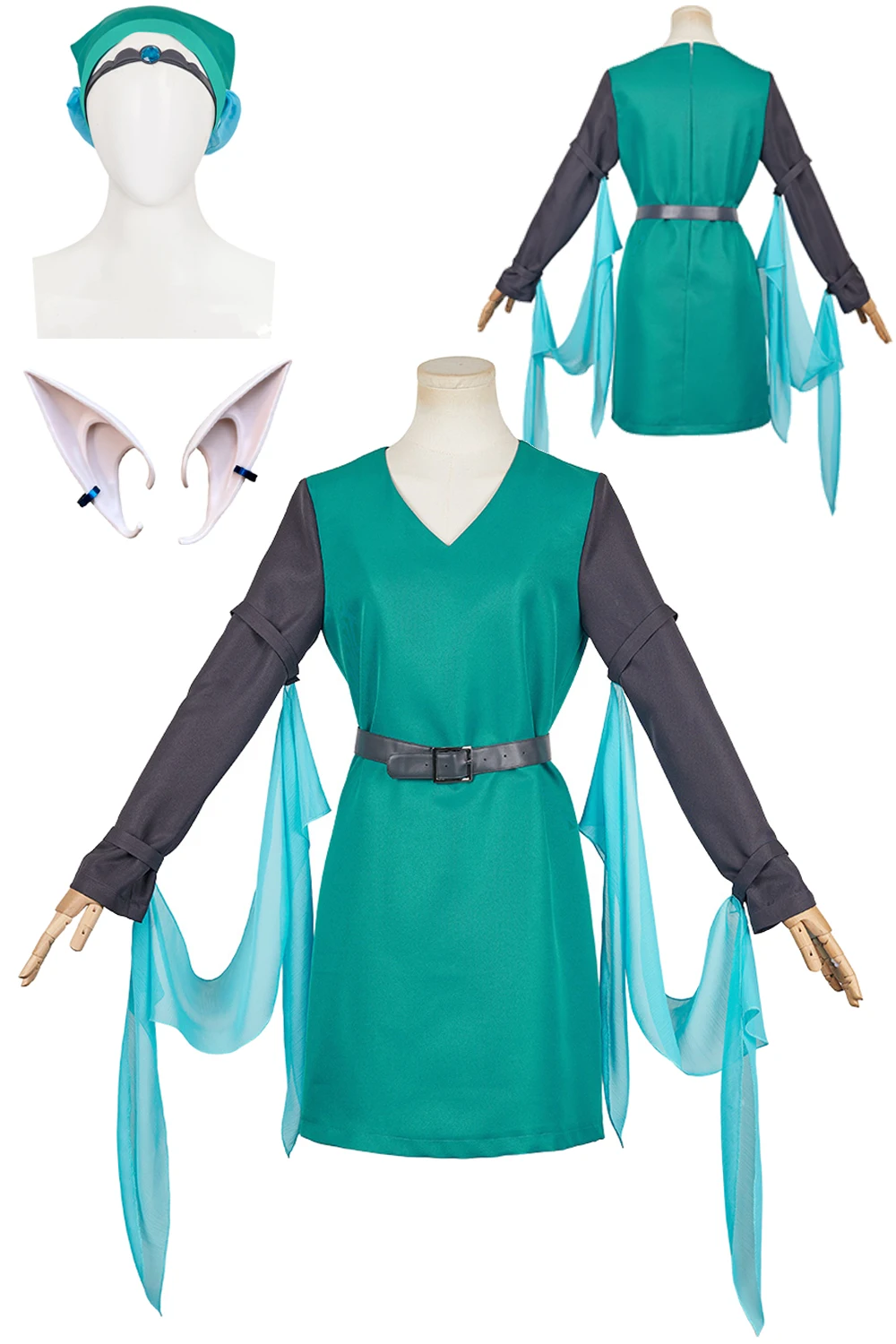 Anime Cosplay Genre - FantrenforAdventpointLink Cosplay Costume pour homme, oreilles,