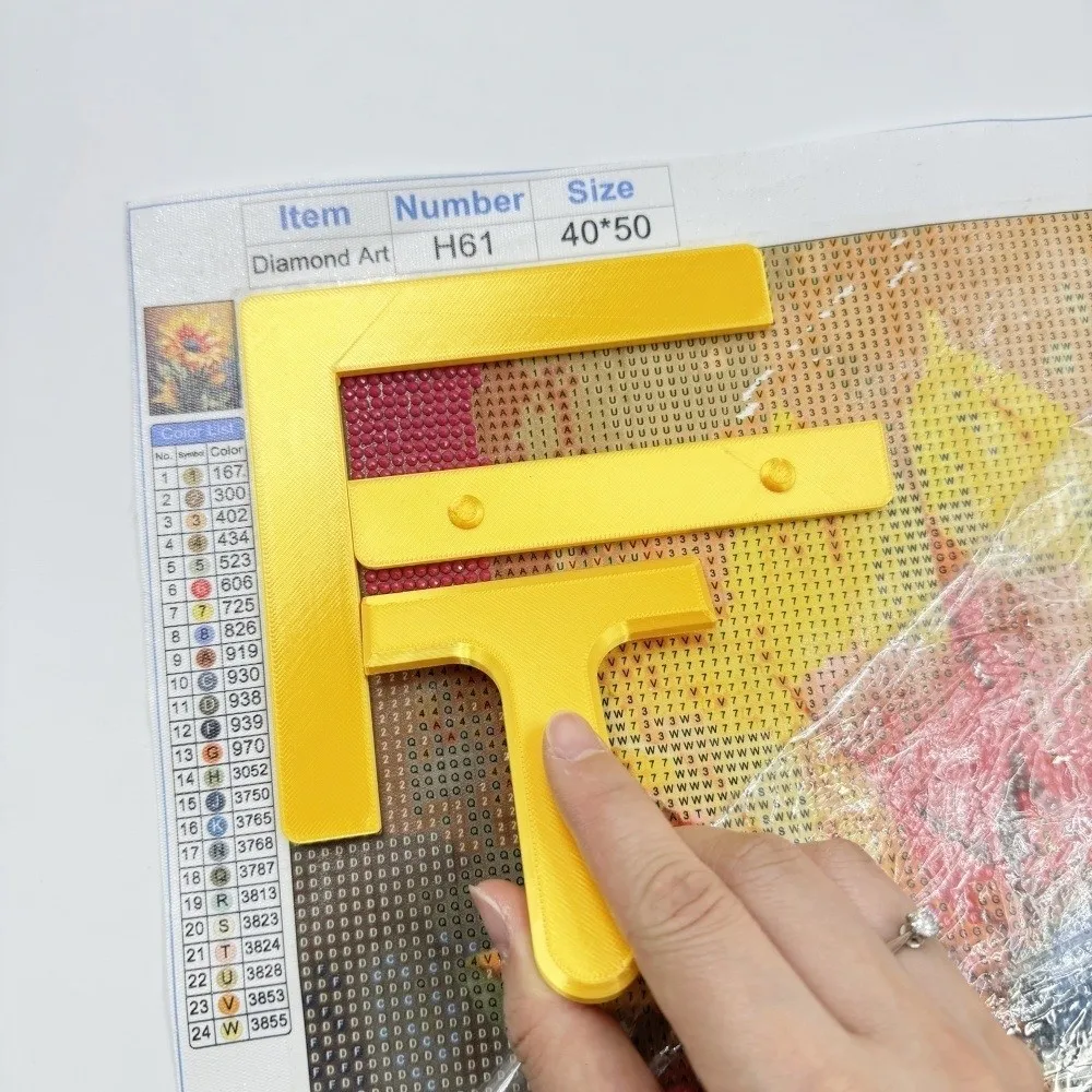 Assist Aligning DIY Diamond Painting Ruler Diamond Painting Tools Solid Color Canvas Positioning Correction Tool Alignment Tools