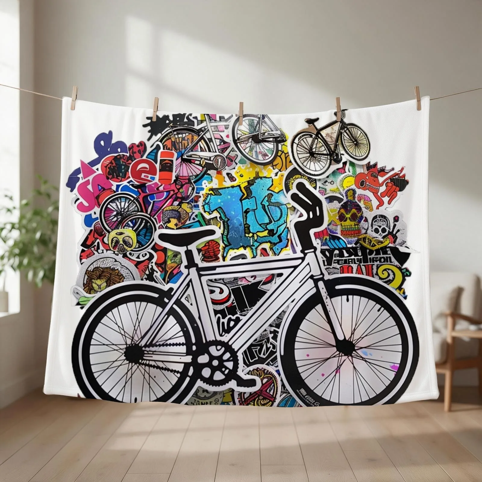 bicycle Throw Blanket Decoratives Luxury blankets and throws Fashion Sofas Blankets