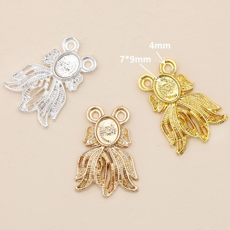 BoYuTe (50 Pieces/Lot) 20*29mm Alloy Goldfish Hand Made Materials Diy Jewelry Findings Components