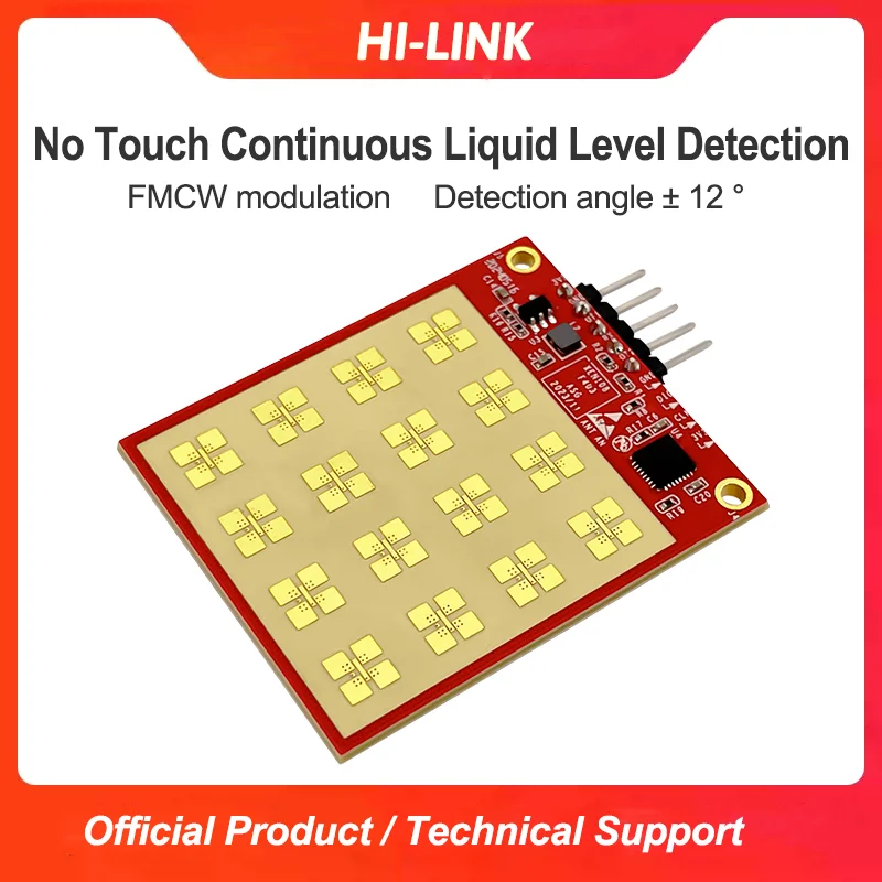 Hi-Link 24G Sensor de detecção de nível de água LD2413 Módulo de radar Detecção de líquido Interruptor de indução sem contato
