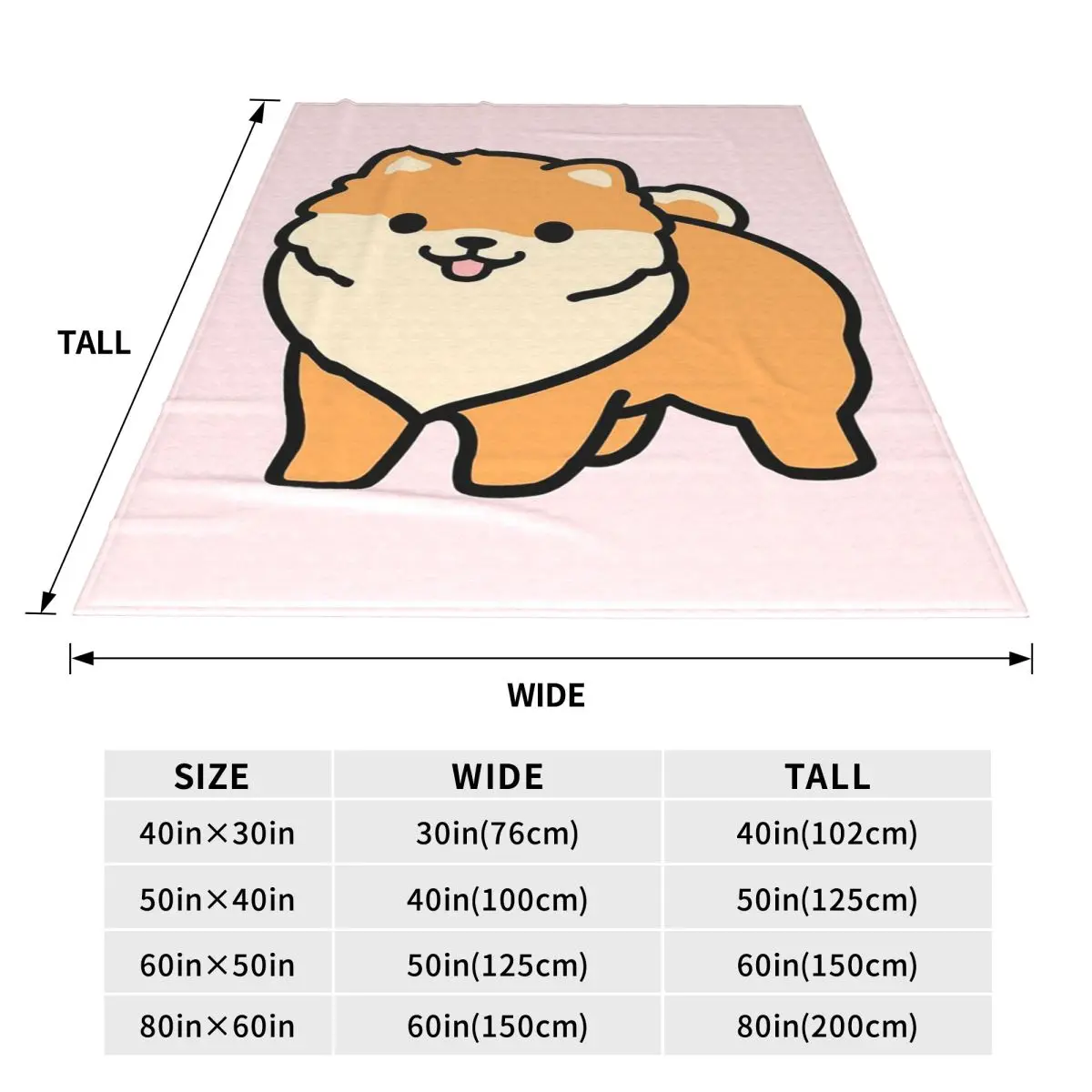 Pomeranian Blankets Flannel Sofa Throw Blanket Super Soft for Couch Bedding Throws Bedspread Quilt