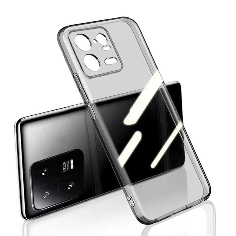 Luxury Transparent Black Silicone Soft Case For Xiaomi Mi 14 13 13T 12 12T 12X 12S Pro Lite Clear Ultra Thin Back Cover Shell
